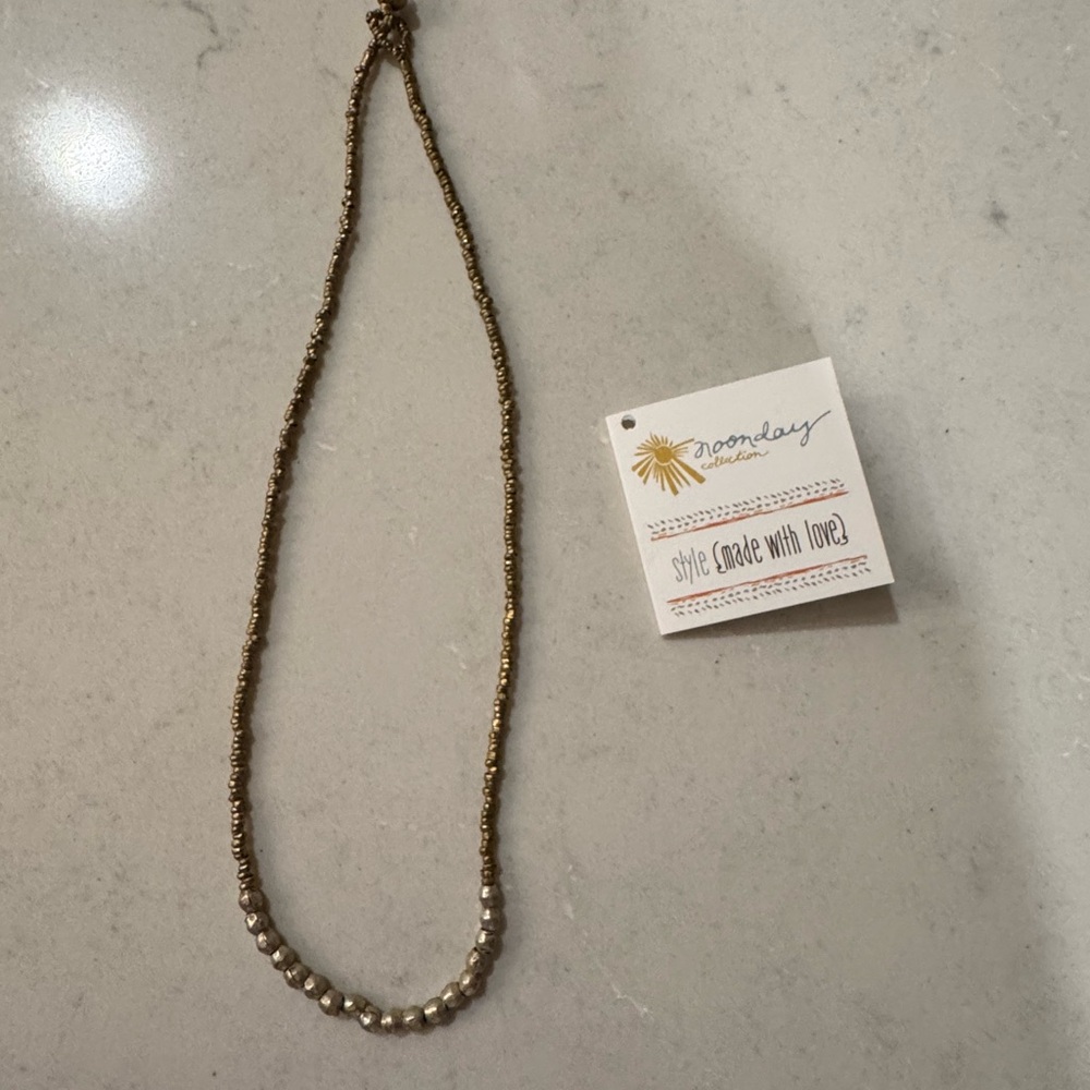 Noonday Collection Gold Necklace Classic Chain Design